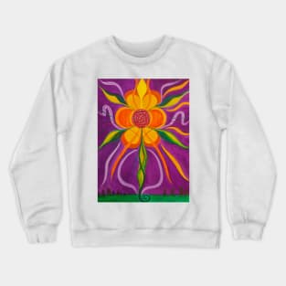 6 Flower Purple Crewneck Sweatshirt